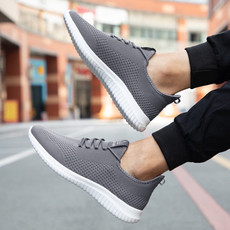 VAMJAM Men's Running Shoes Ultra Lightweight Breathable Walking Shoes Non Slip Athletic Fashion Sneakers Mesh Workout Casual Sports Shoes Grey Size 11.5 - Image 5